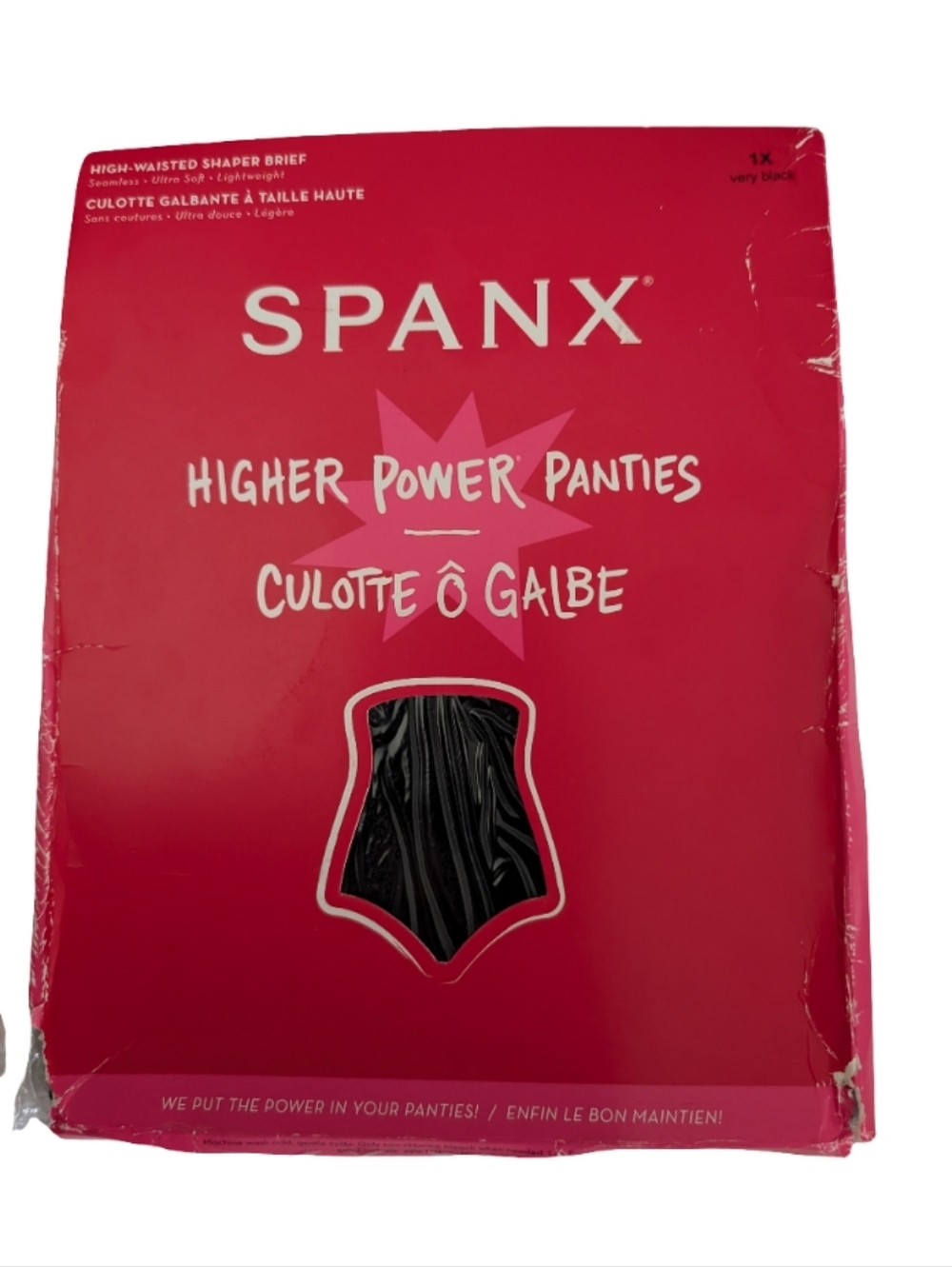 SPANX Higher Power Panties Shapwear Smooth Soft Lightweight Black Size 1X